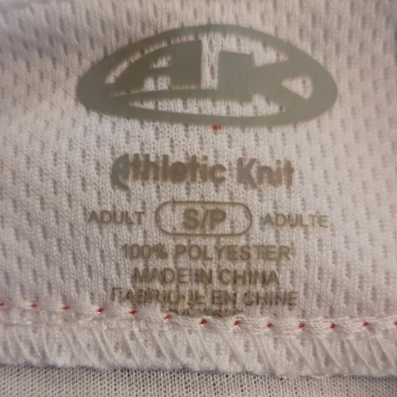 EDMONTON WARRIORS Fastball Jersey, White with Red Detail, Size Small - Picture 7 of 10